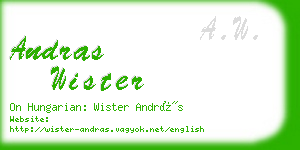 andras wister business card